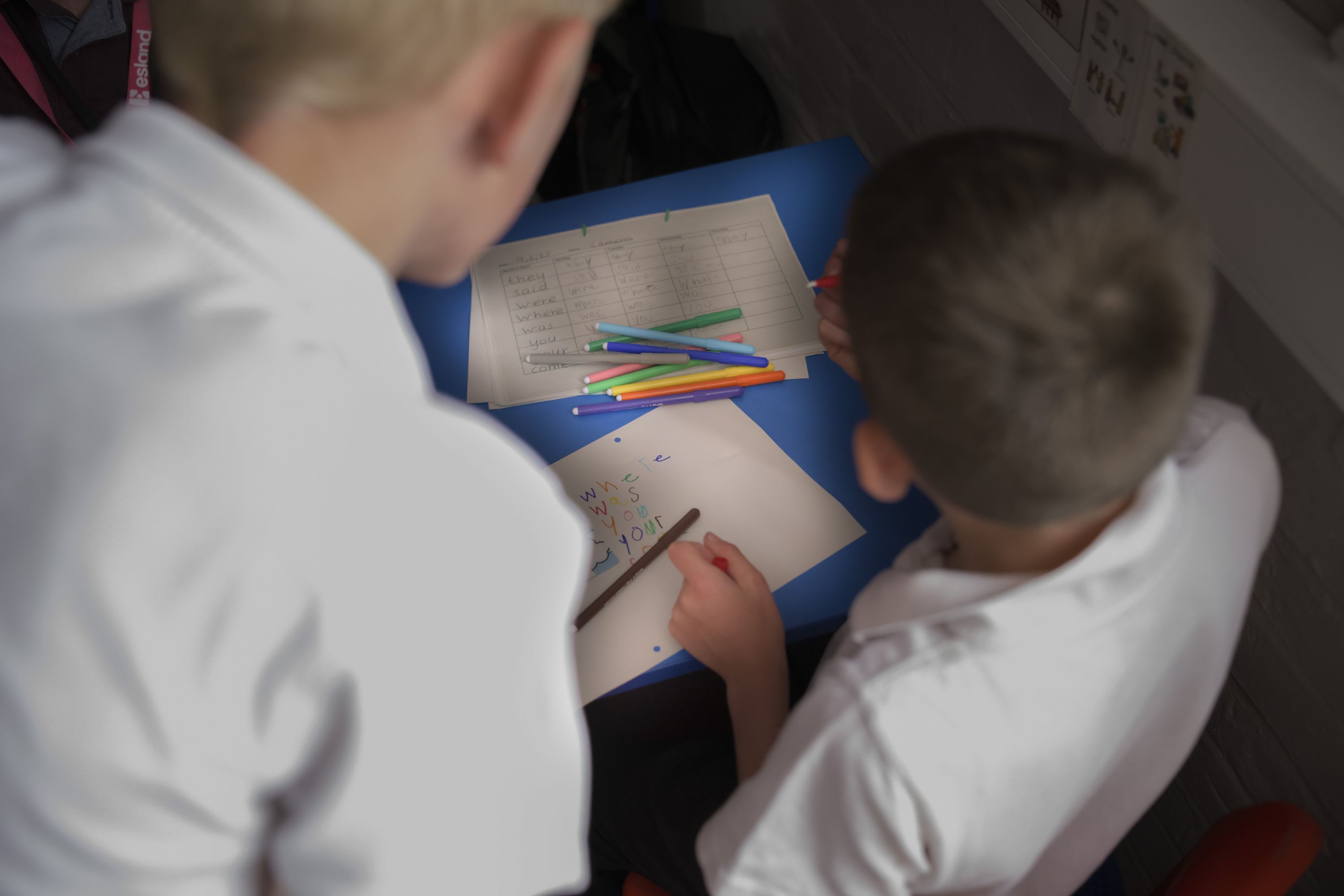 Image of tutor writing